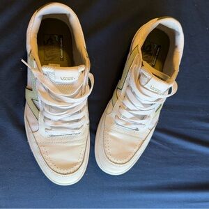 Vans White and Light Green Sneakers